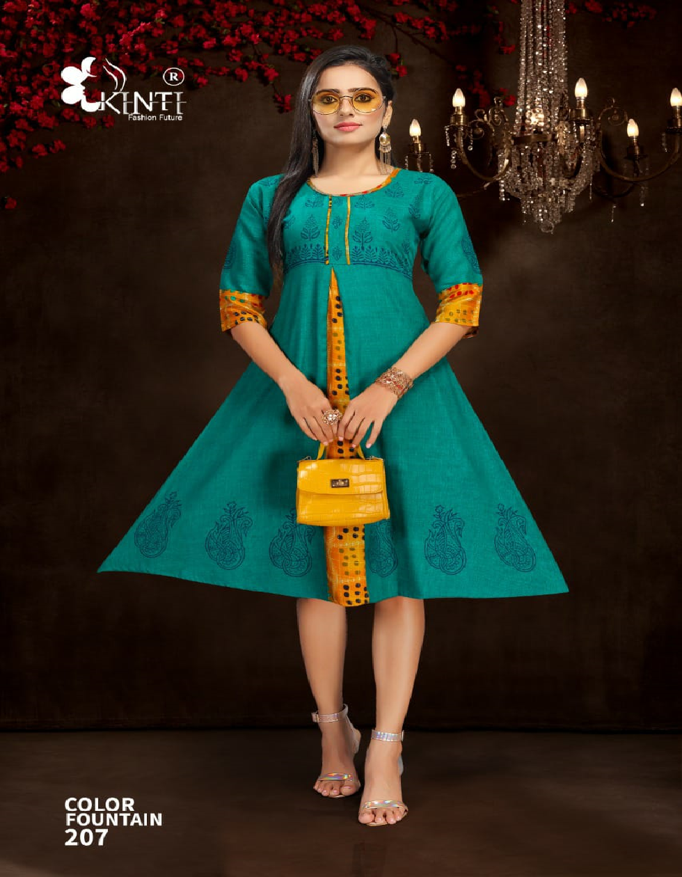 Blue Double Shade Kurti MHK160  Miracle Boutique