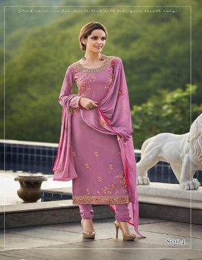 pink top -heavy georgette |sleeve -heavy georgette |inner -santoon |dupatta -chinon embroidery |size -58 inch (9xl) |type -semi stitched fabric embroidery daimond work party wear  