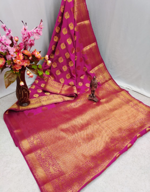 pink pure handloom kanchipuram silk fabric weaving jacqaurd work festive  