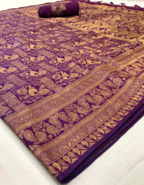 wine soft kanchipuram silk fabric weaving jacqaurd  work wedding  
