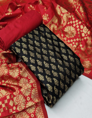 black top -banarasi silk 2.40m |bottom -heavy silk 2.40m |dupatta -jacqaurd weaving 2.20m fabric weaving jacqaurd work festive  