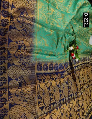 pista blue banarasi kanjivaram silk fabric weaving jacqaurd work wedding  