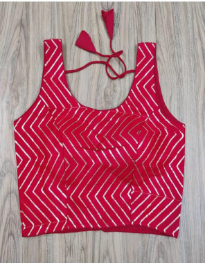 red fentam silk |back side hook fabric seqeunce work festive  