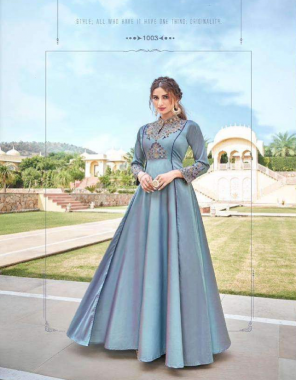 grey top -soft silk tapeta with embroidery work fabric embroidery work work wedding  
