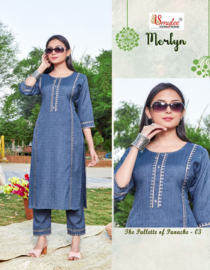 grey blue rayon  fabric viving embroidery work casual 