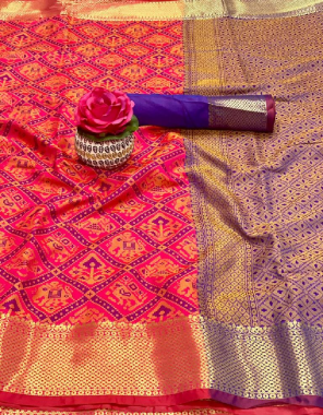pink silk fabric weaving jacqaurd  work running  