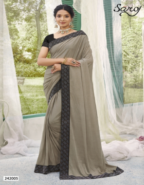 mehndi lycra d drop saree with banglori blouse fabric plain work party wear  