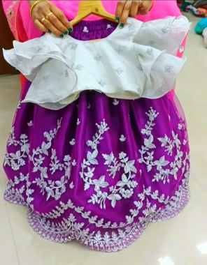 purple lehenga -sodt net with cotton inner |blouse -soft net with silk inner  fabric embroidery sequence  work festive  