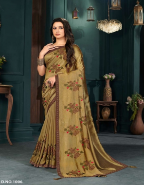 cream vichitra embroidery saree with banglori blouse fabric embroidery work  work party wear  