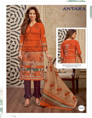orange top-cotton print 2m |bottom -cotton print 2m |dupatta -cotton print  fabric printed  work wedding  