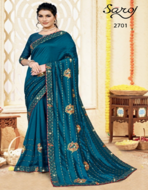 rama pc vichitra dyed fabric and work with jari kasab borders work with heavy blouse fabric embroidery work festive 