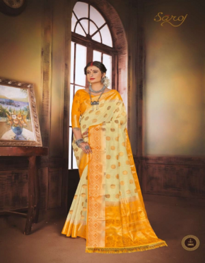 yellow linen kicha jari rich pallu saree with running blouse  fabric digital printed weaving jacqaurd  work wedding 