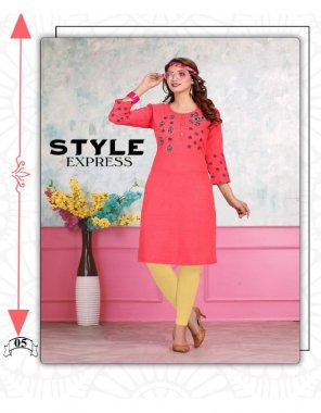 pink rayon fabric embroidery work casual 