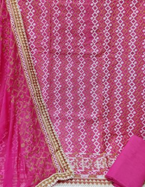 pink cotton fabric embroidery work ethic 