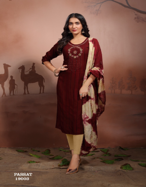 maroon fancy rayon fabrics with heavy handwork embroidery and fancy dupatta fabric embroidery work party wear 