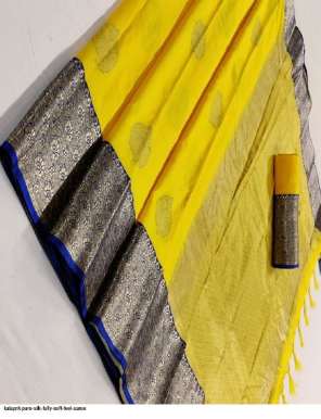 yellow soft silk fabric jacquaed work casual 