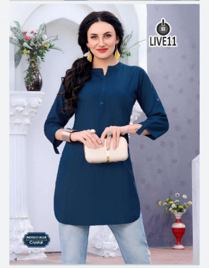 navy blue rayon | length - 34 fabric button work work casual 