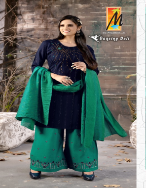 black top - heavy fancy dolby with double lurex with heavy hand work | plazo - heavy rayon with embroidery work | dupatta - heavy fancy chanderi dupatta  fabric hand work work casual 