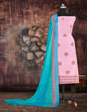 pink top - pure cotton  gold print with khatli hand work & mirror work | dupatta - kota chex print | bottom - pure cotton dyed  fabric printed work festive 