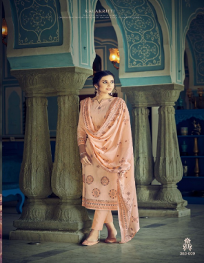 peach top - pure cotton with exclusive prints ( 2.50 m) | dupatta - pure cotton mal mal ( 2.30 m) | bottom - pure cotton salwar ( 3 m approx) fabric printed work casual 