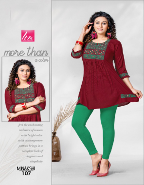 maroon heavy rayon slub with embroidery fabric embroidery work casual 