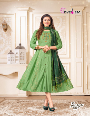 parrot green top - heavy rayon | dupatta - fancy | length - 48 inch | ghera- 120 inch  fabric embroidery work casual 
