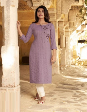 purple fancy lining silk with hand work & embroidery work fabric embroidery work party wear 