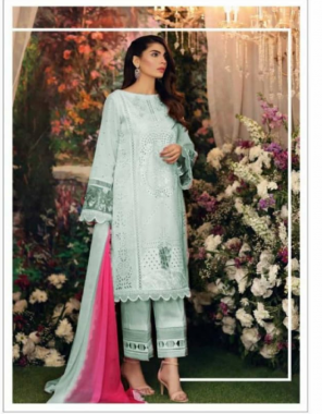 sky blue top - lawn cotton | bottom - semi lawn | dupatta - nazmin to town fabric boring work & embroidey work casual 