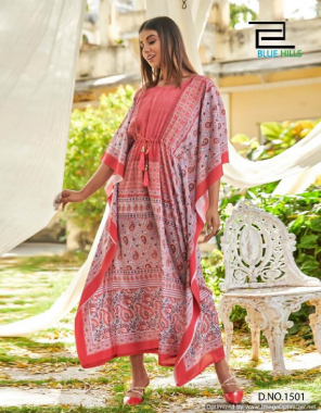 pink american crepe | length - 52 fabric printed work party wear 