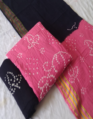 pink top - satin bandhej ( 2.50 m) | bottom - satin bandhej ( 2.0 m) | dupatta - satin bandhej ( 2.25 m) fabric bandhej printed work casual 