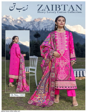 pink top - heavy cotton ( 2.50 m) | bottom - heavy cotton dyed ( 2.00 m) | dupatta - heavy mal mal ( 2.25 m) fabric printed work party wear 