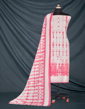 pink top - pure cotton khadi print work | bottom  - pure cotton dyed | dupatta - pure cotton khadi print fabric khadi printed work casual 