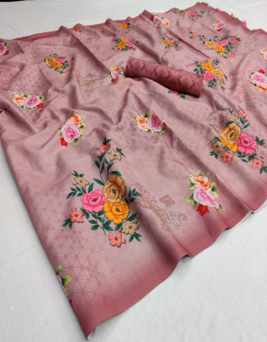 baby pink original cotton with digital printed fabric digital printed work ethnic 