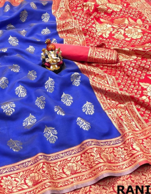 navy blue soft banarasi silk fabric weaving work festive 