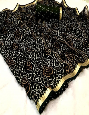 black georgette with bandhej printed fabric bandhej printed work party wear 
