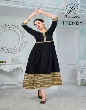 black heavy 14kg rayon with rayon print and gottapatti lace border | length - 53 
