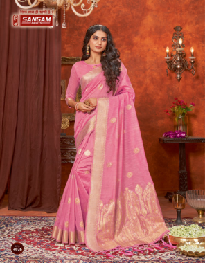 pink cotton handloom fabric jacquard work casual 