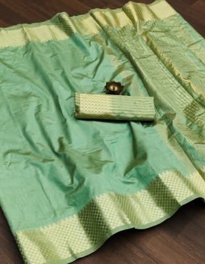 parrot green assam silk fabric weaving work ethnic 