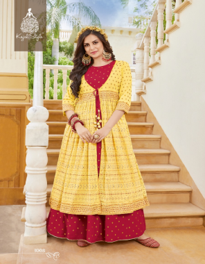 yellow heavy printed cotton fancy embroidery worked classy foil prints | length - 52 to 54 fabric embroidery work casual 