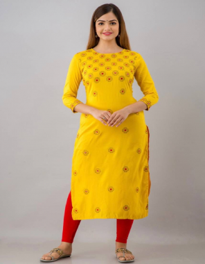 yellow 14kg rayon with embroidery work fabric embroidery work ethnic 