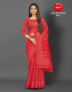 red printed khadi silk fabric printed work casual 