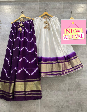 purple chaniye - pure gajji silk chaniya choli with heavy lagdi pallu skirt | flair - 4 m | 42 waist | 42 length | stitched free size | blouse - gajji silk ( unstitched ) 1m | dupatta - shibori dupatta with lagdi patta  fabric printed work ethnic 