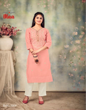 peach mul cotton | work - fancy embroidery | length - 43 fabric embroidery work festive 