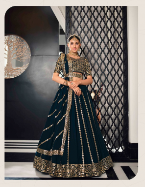 black lehenga & belt - georgette | length - 42 inches | choli - georgette ( 0.80 m)| dupatta - georgette ( 2.30 m) | type - semi stitched | upto 42 bust and waist  fabric thread sequance embroidery work work party wear 