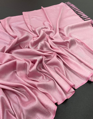 pink softy silk fabric weaving work casual 