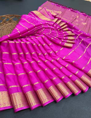 pink kora softy silk fabric weaving work casual 