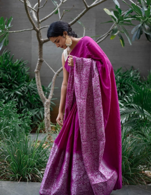 pink soft lichi silk fabric weaving work festive 