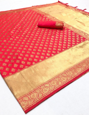 maroon pure banarsi silk fabric original zari work & zalar work casual 