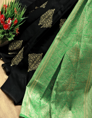 black jacquard lichi silk fabric jacqaurd work festive 