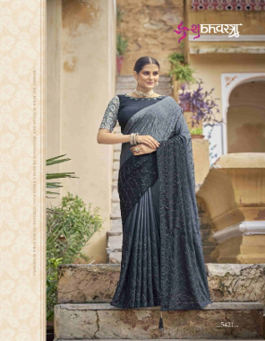 grey saree - chinon ( 5.5 m) | blouse - chinon ( 1m)  | blouse type - unstitched  fabric thread with sequance work work casual 